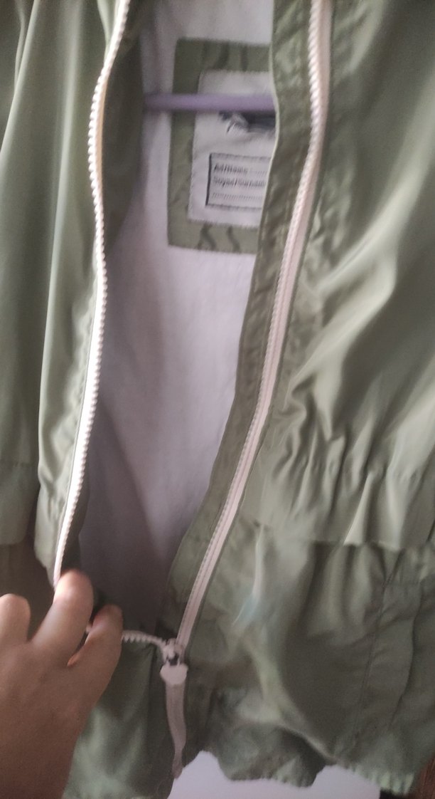 Kız Çocuk Haki Fermuarlı Yağmurluk - Görsel 3