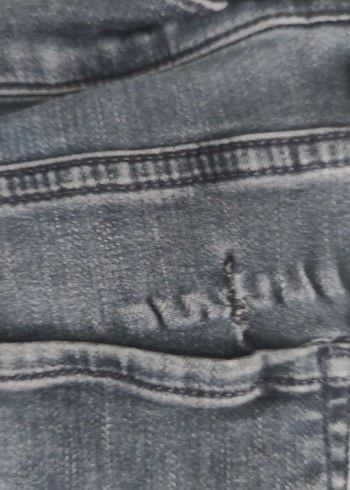 lacivert Kemerli Kadın Kot Pantolon - Görsel 5