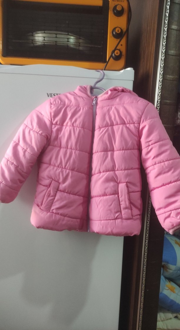 Kız Çocuk Pembe Fermuarlı Mont - Görsel 2