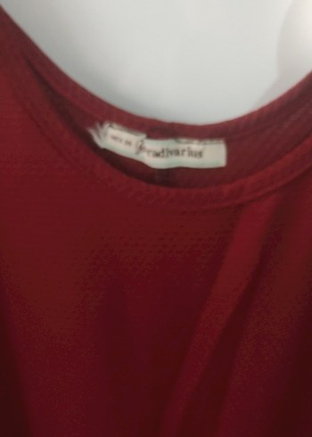 Bordo Kadın Uzun Kollu Triko Elbise - Görsel 3