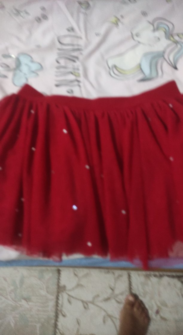 Kırmızı Fırfırlı Kız Çocuk Etek - Görsel 3