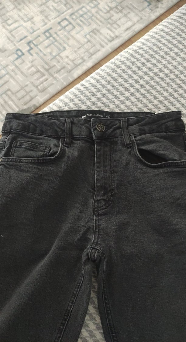 Gri Kadın Kot Pantolon - Görsel 3