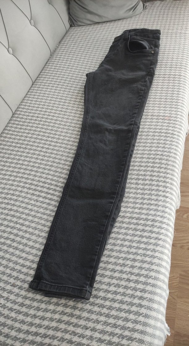 Gri Kadın Kot Pantolon - Görsel 2