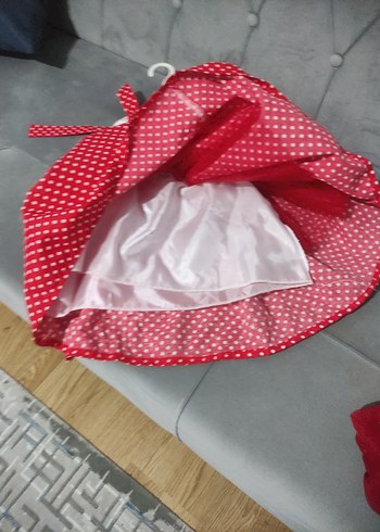 Kırmızı Puantiyeli Kız Çocuk Eteği - Görsel 3