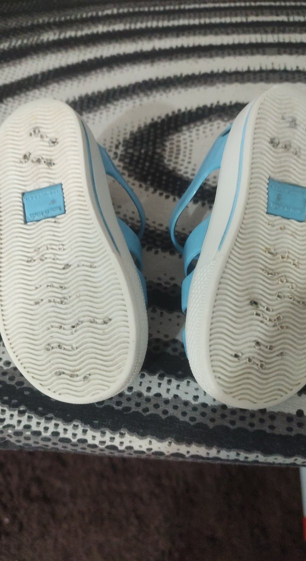 tatlı mavi Mavi kız erkek Çocuk Bantlı Dolgu Topuklu Sandalet - Görsel 2