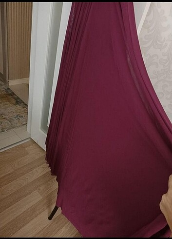 l Beden bordo Renk Jamila abiye elbise