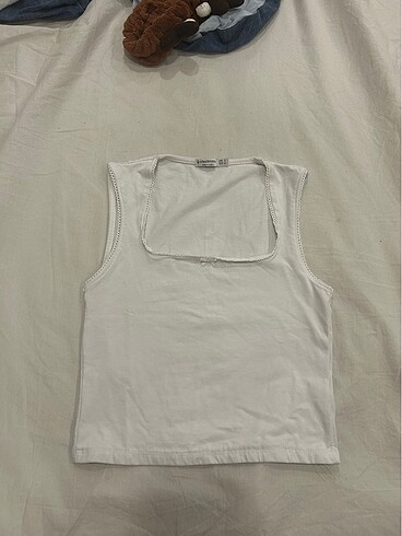 Stradivarius Beyaz Basic Bluz