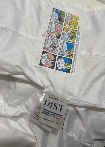 MONCLER MARKA, BEYAZ TÜYLÜ KEMERLİ MONT - Görsel 6