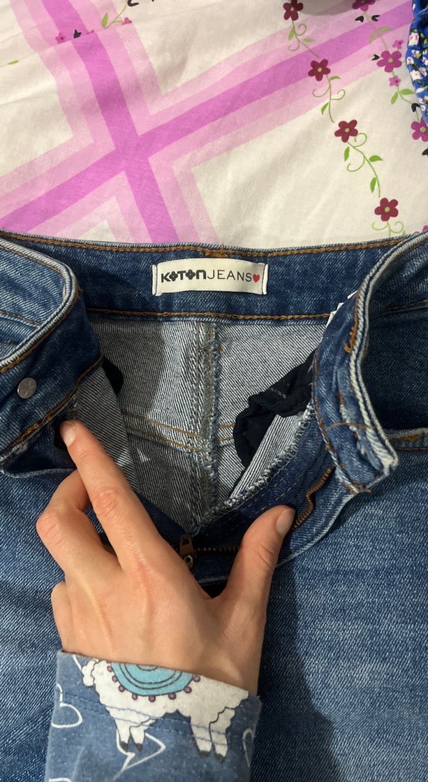 Kadın Mavi Mini Denim Şort - Görsel 2