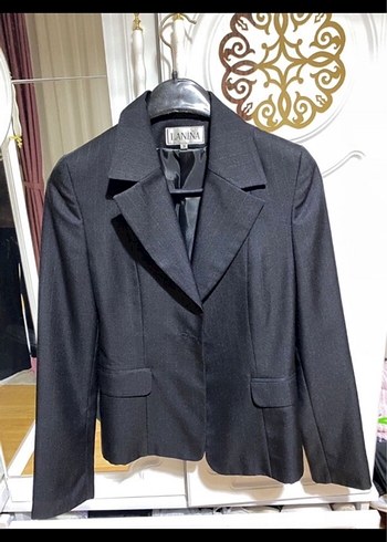 Düğmeli Siyah Kadın Blazer Ceket