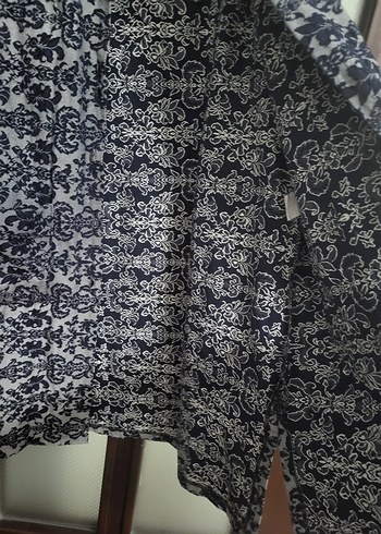 Gri Desenli Bohem kap/ trenckot - Görsel 7