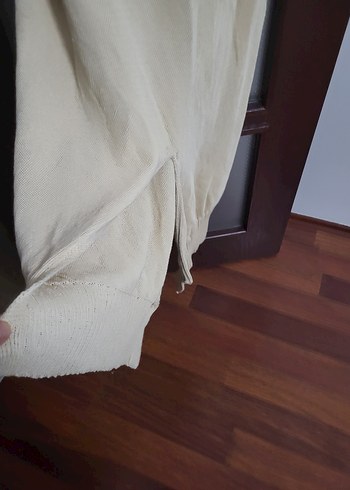 Bej Uzun Kollu Triko Kadın Elbise sıfır ürün etiketi yok - Görsel 5