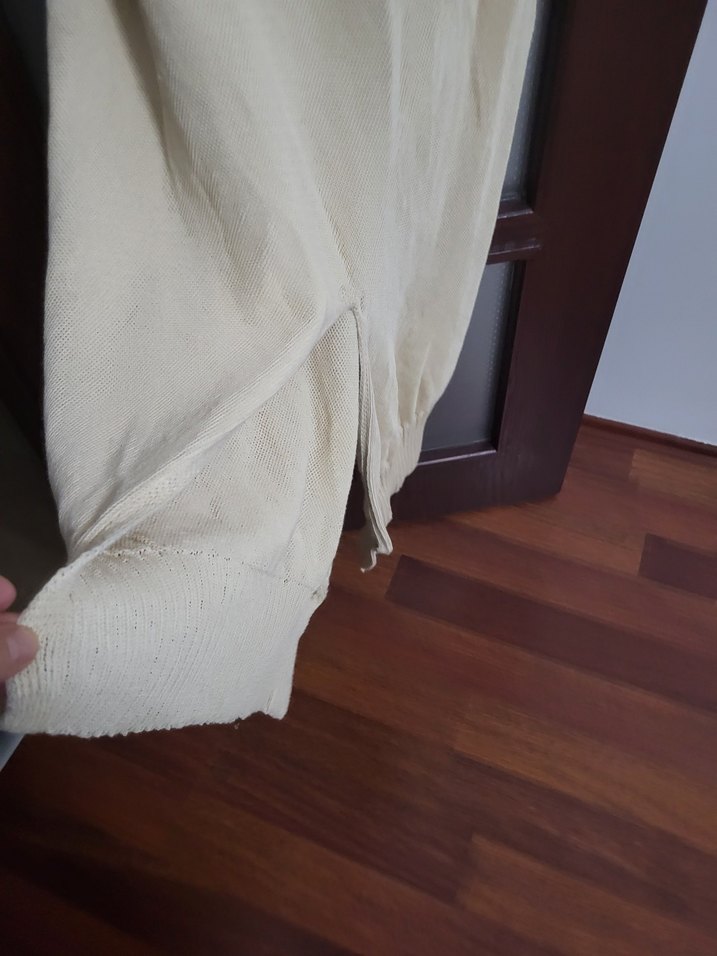 Bej Uzun Kollu Triko Kadın Elbise sıfır ürün etiketi yok - Görsel 5