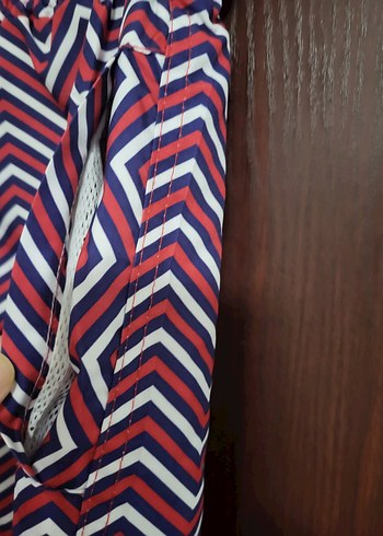 Bordo Pilili Tie-Dye Erkek Mini Şort - Görsel 2