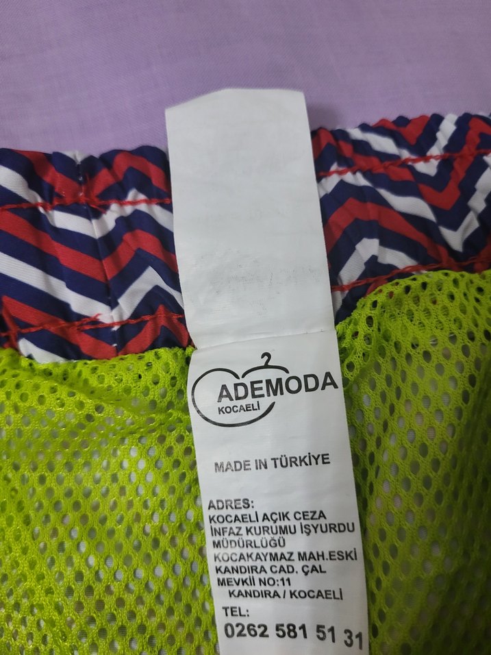 Bordo Pilili Tie-Dye Erkek Mini Şort - Görsel 5