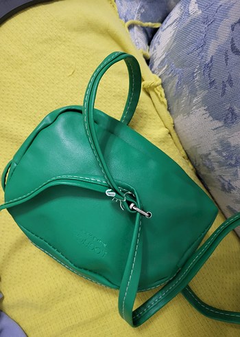 Sifir ürün Minimalist Yeşil Deri Kadın Çanta - Görsel 5