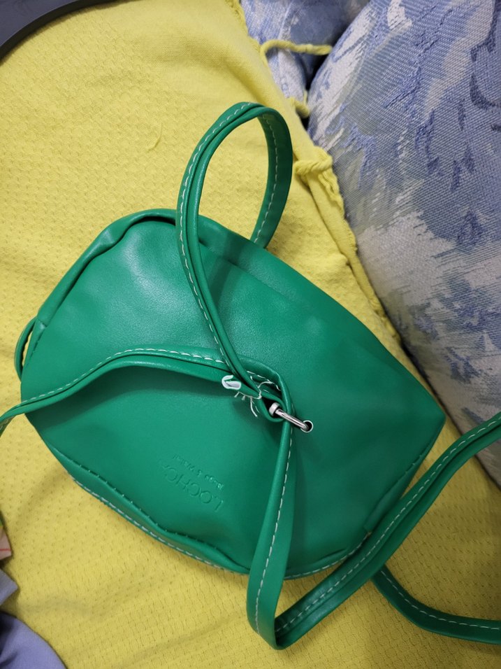 Sifir ürün Minimalist Yeşil Deri Kadın Çanta - Görsel 5
