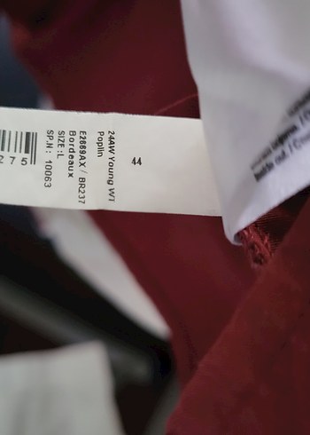 Defacto Bordo  Bluz Düğmeli Kısa Kollu - Görsel 9