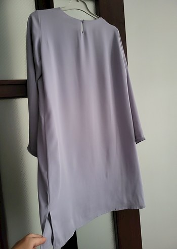 Yeşim Özcan marka Gri Renkli Sade Uzun Kollu Tunik - Görsel 7