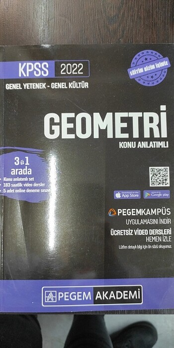 KPSS geometri konu anlatımlı kitap pegem akademi 