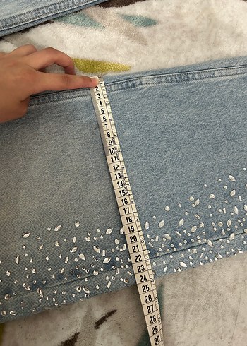 xs Beden Bershka parıltılı Jean