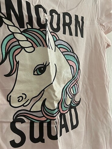 H&M 12-14 yaş unicornlu H&M tshirt