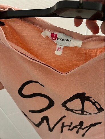 m Beden pembe Renk Pudra Rengi Tshirt