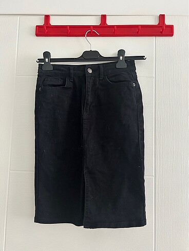 Önden Yırtmaçlı Kot etek