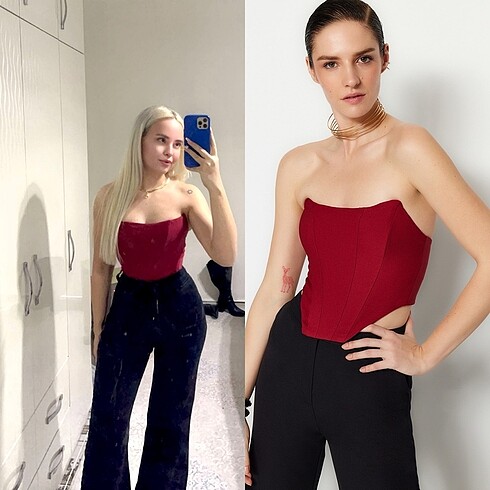 Trendyol & Milla Bordo korse büstiyer????