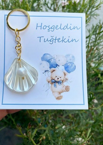 İncili Deniz Kabuğu Anahtarlık - Görsel 3