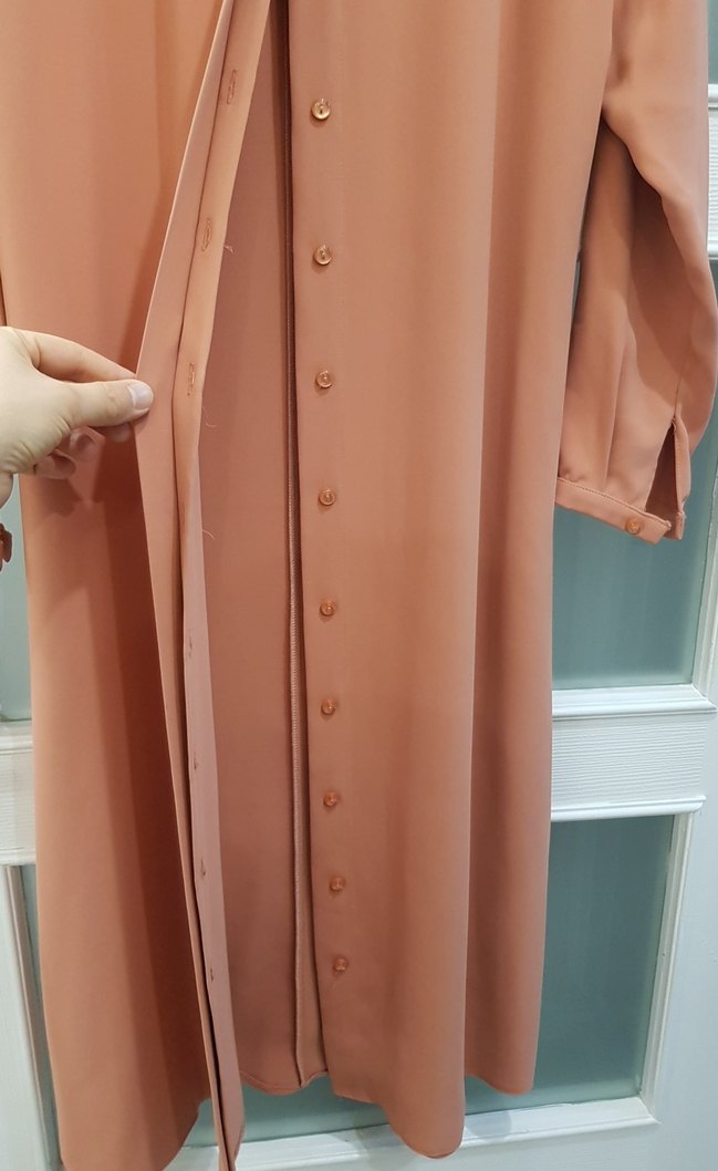 Bej Uzun Kollu Uzun Tunik - Görsel 4