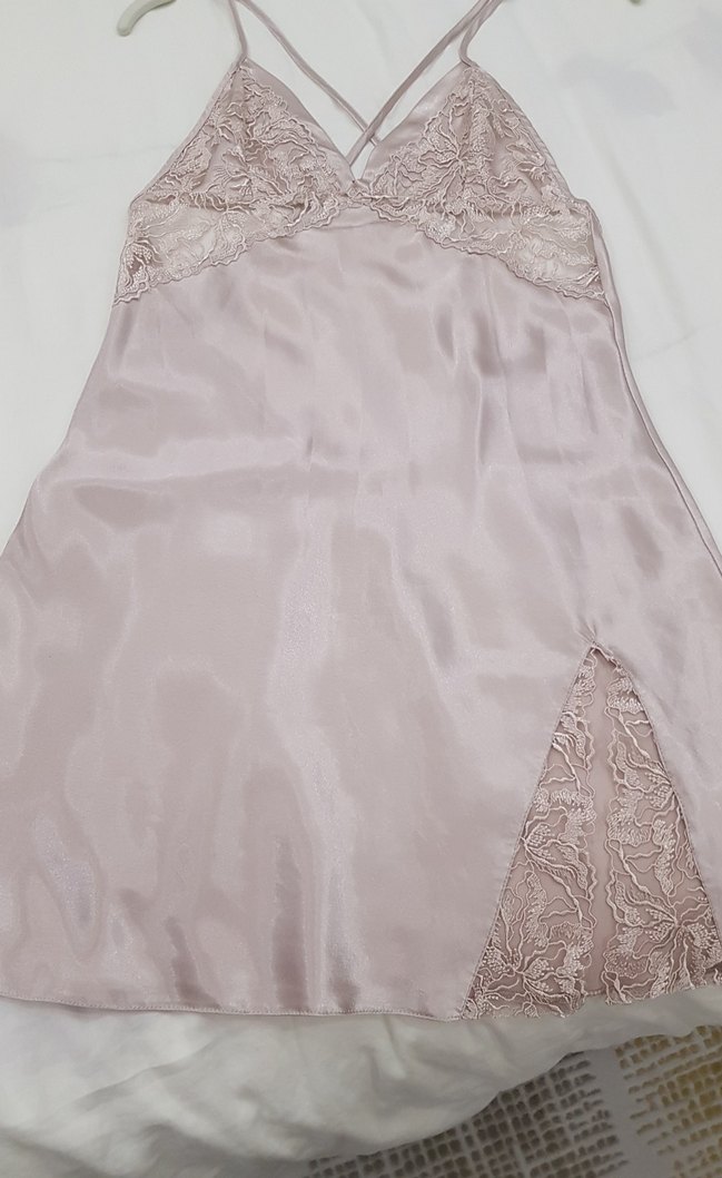 pudra Bohem Midi İp Askılı Kadın Gecelik - Görsel 2