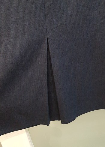 Kadın Lacivert Uzun Ofis Eteği - Görsel 4