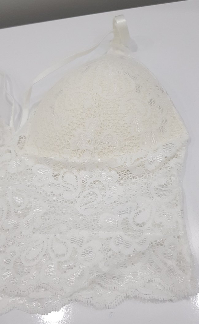 Beyaz Dantel Midi Bralet - Görsel 3