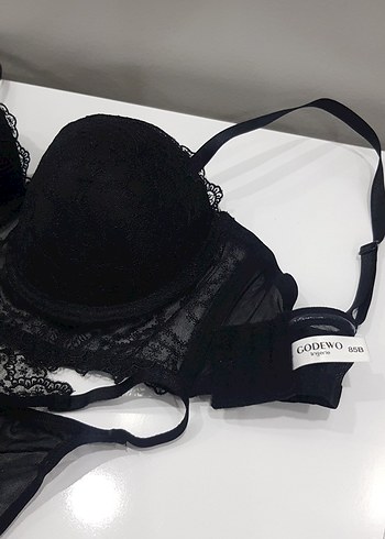 Siyah GodewoDantelli Midi Sütyen Takımı - Görsel 2