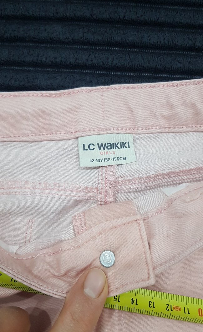 pudra kız çocuk Midi keten Pantolon - Görsel 5