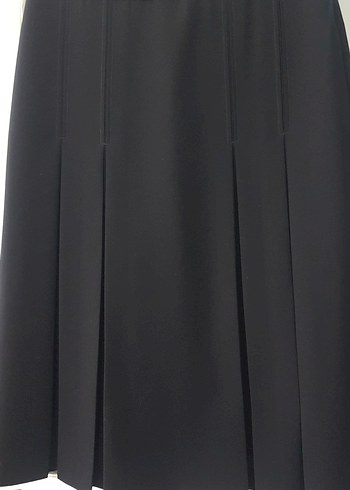 Siyah Pilili Midi Kadın Etek - Görsel 2