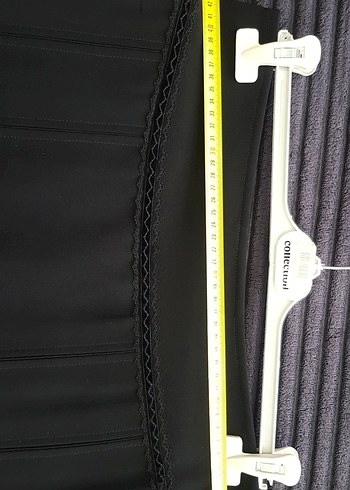 Siyah Pilili Midi Kadın Etek - Görsel 4