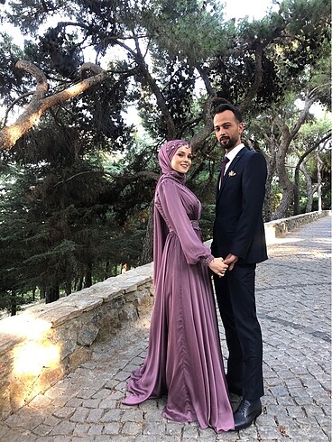 38 Beden mor Renk Abiye