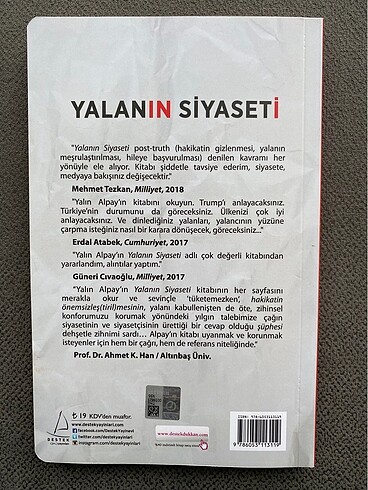 Yalanın Siyasati - Yalın Alpay - Görsel 2