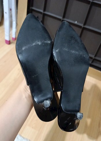40 Beden siyah Renk Kadın Siyah Tokalı Stiletto Topuklu Ayakkabı