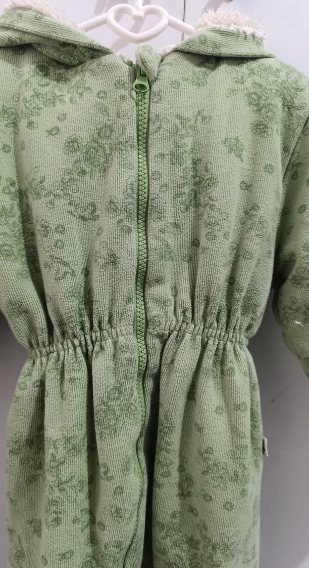 Yeşil Bebek Peluş Tulum - Görsel 2