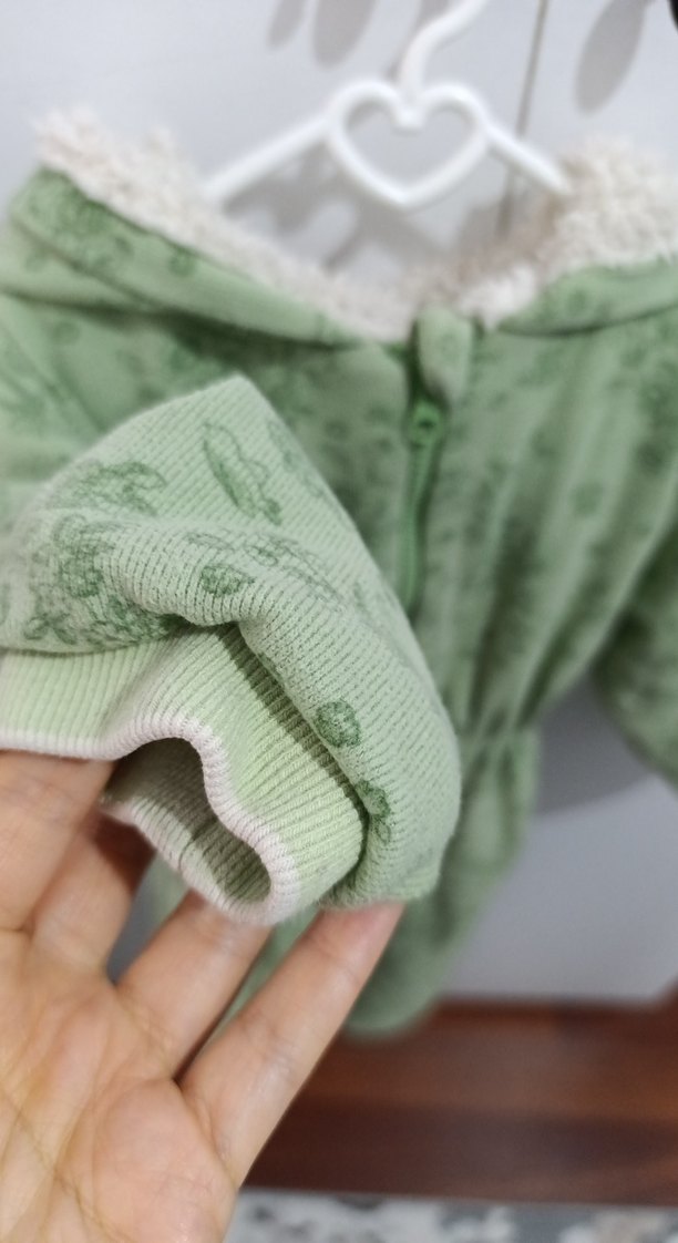 Yeşil Bebek Peluş Tulum - Görsel 3