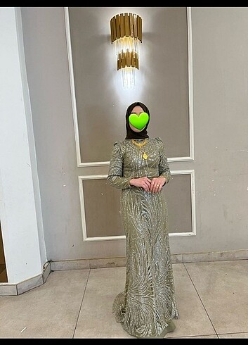 Hennin Taşlı balık abiye