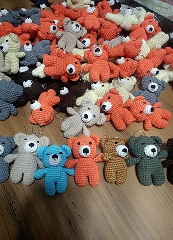 Ayıcıklı amigurumi anahtarlık  - Görsel 5