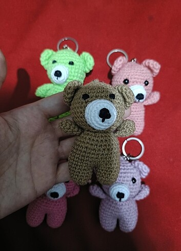 Amigurumi ayıcık anahtarlık - Görsel 4