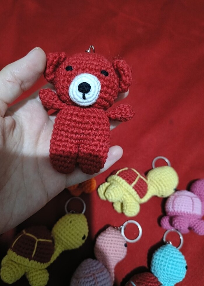 Amigurumi ayıcık anahtarlık - Görsel 5