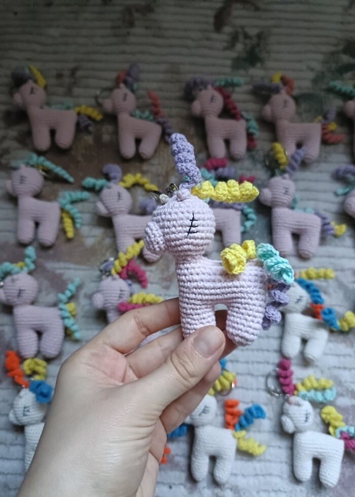 Amigurumi unicorn anahtarlı - Görsel 2