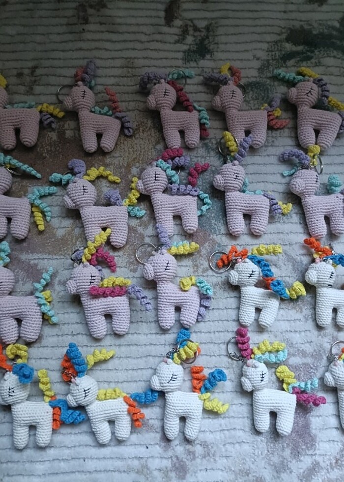 Amigurumi unicorn anahtarlı - Görsel 3