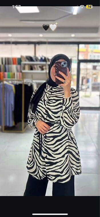 Zebra desen tunik
